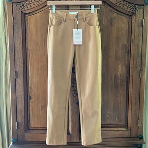 NWT AVEC LES FILLES FAUX LEATHER STRAIGHT LEG PANTS SIZE XS